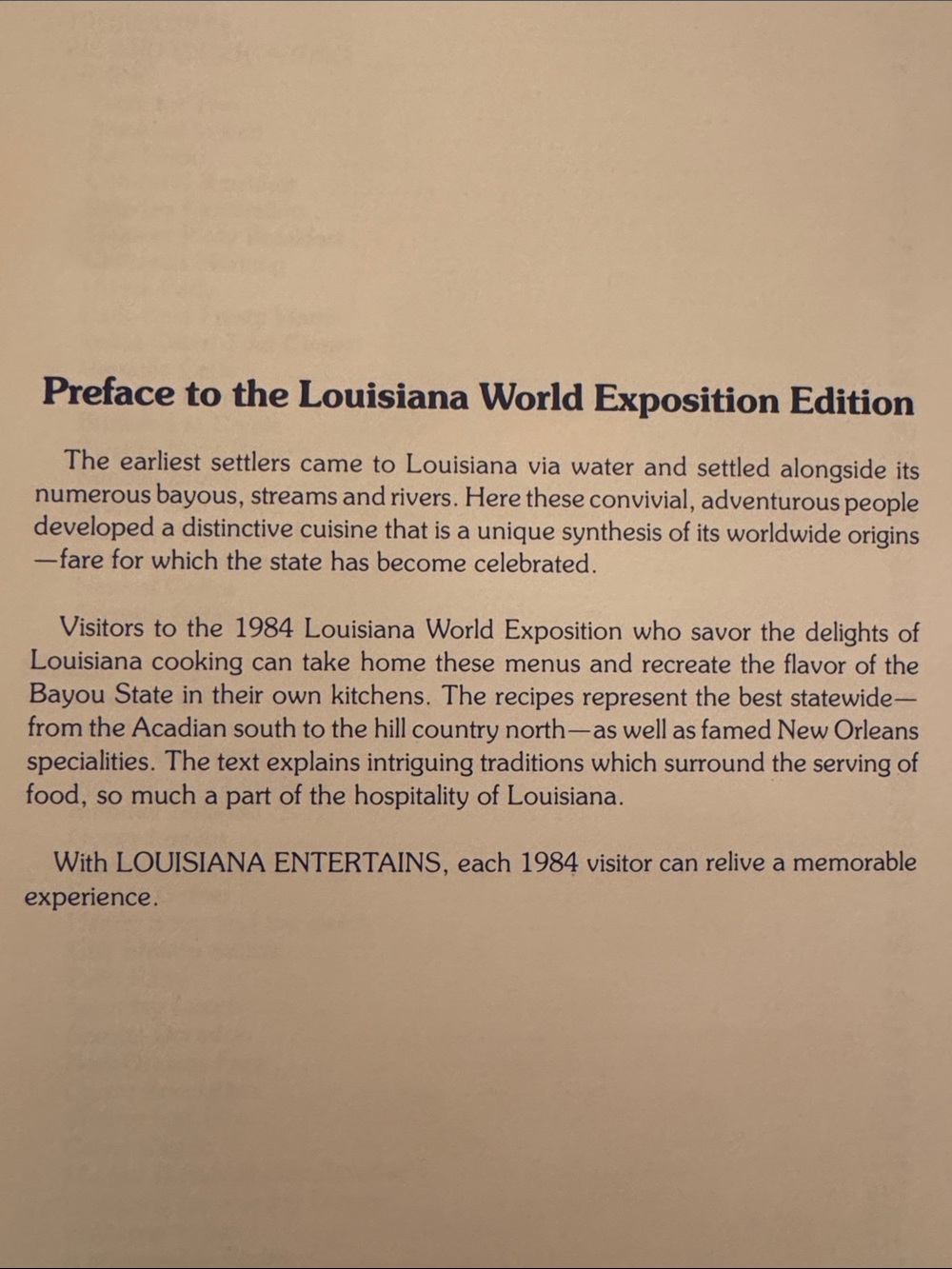 Louisiana Entertains Official Cookbook 1984 Louisiana World Exposition - Picture 3 of 6